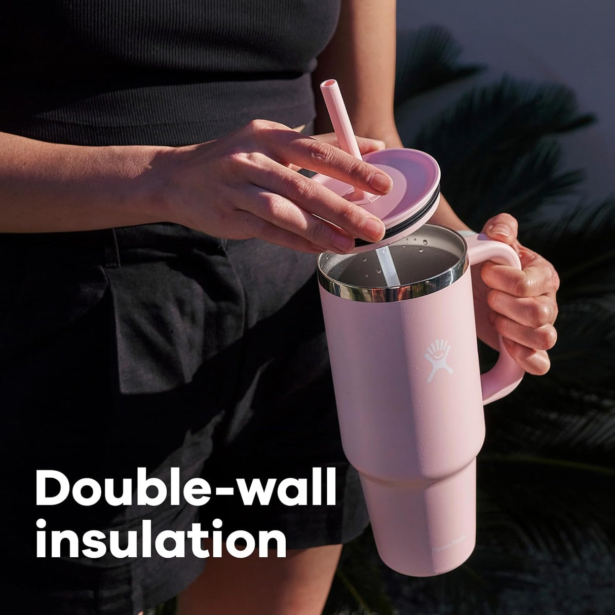 Vaso Térmico Hydro Flask con Tapa y Popote, Modelo Insulado