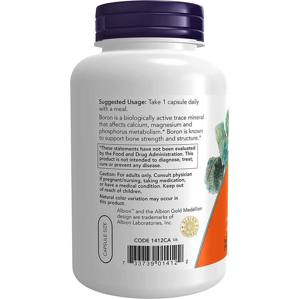 Suplementos Boro 3 mg 250 Cápsulas