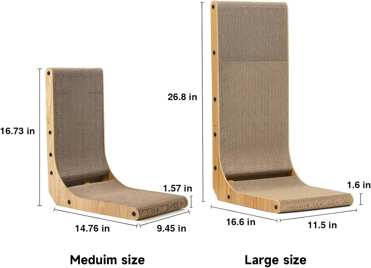 Rascador para gatos almohadilla en forma de L