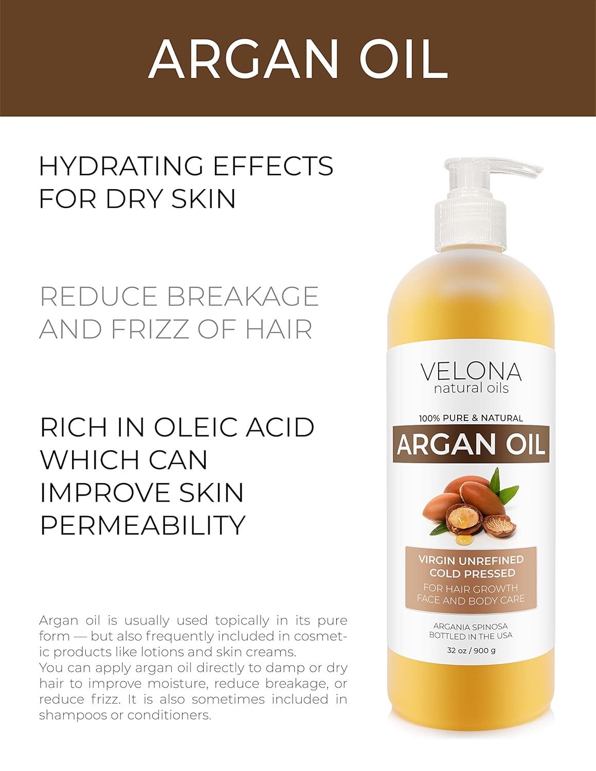 Aceite de Argán 100% Puro y Natural | Estimulante para el Cabello