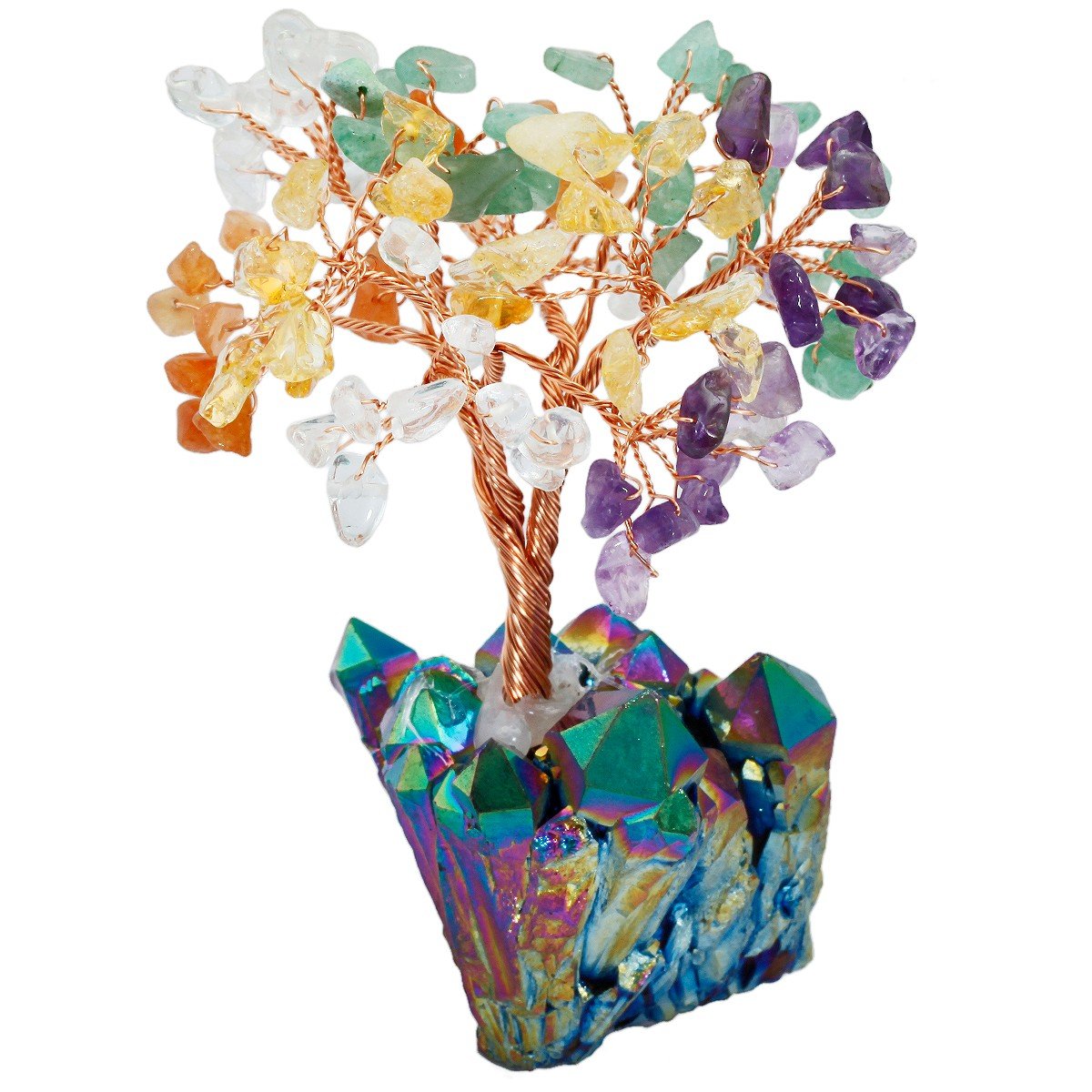 Árbol bonsai de piedras preciosas dinero y suerte