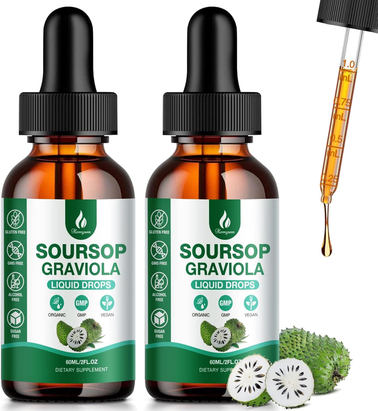 Soursop Bitters Líquido 7 en 1 con Sea Moss 4oz