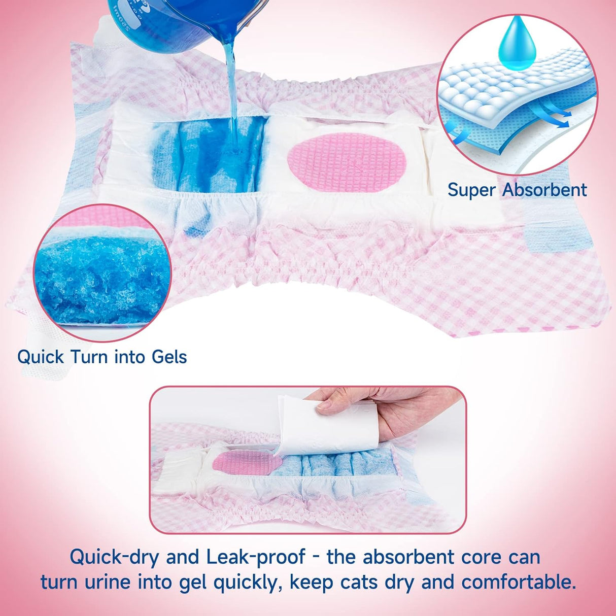 Pet Soft Pañales para perros femeninos –12 piezas (XS, rosa)