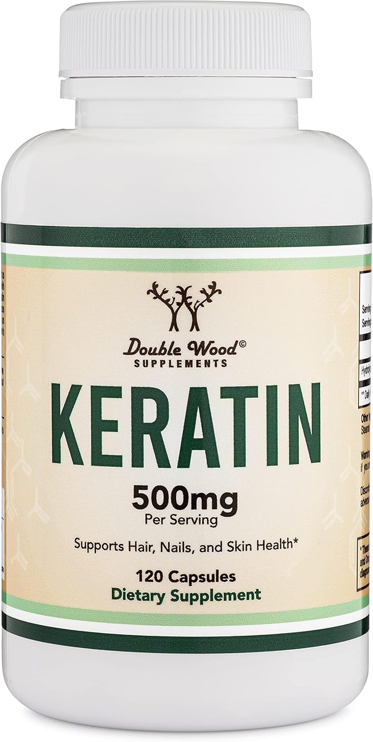 Vitaminas de Keratina para Cabello, Piel y Uñas, Double Wood