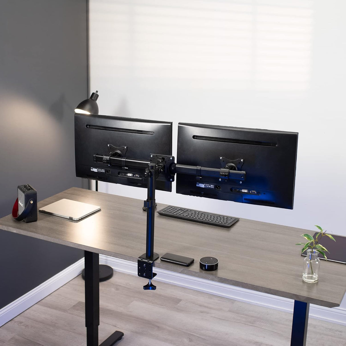 Soporte Doble VESA VIVO, Montaje Horizontal para 2 Monitores, MOUNT-VW02A