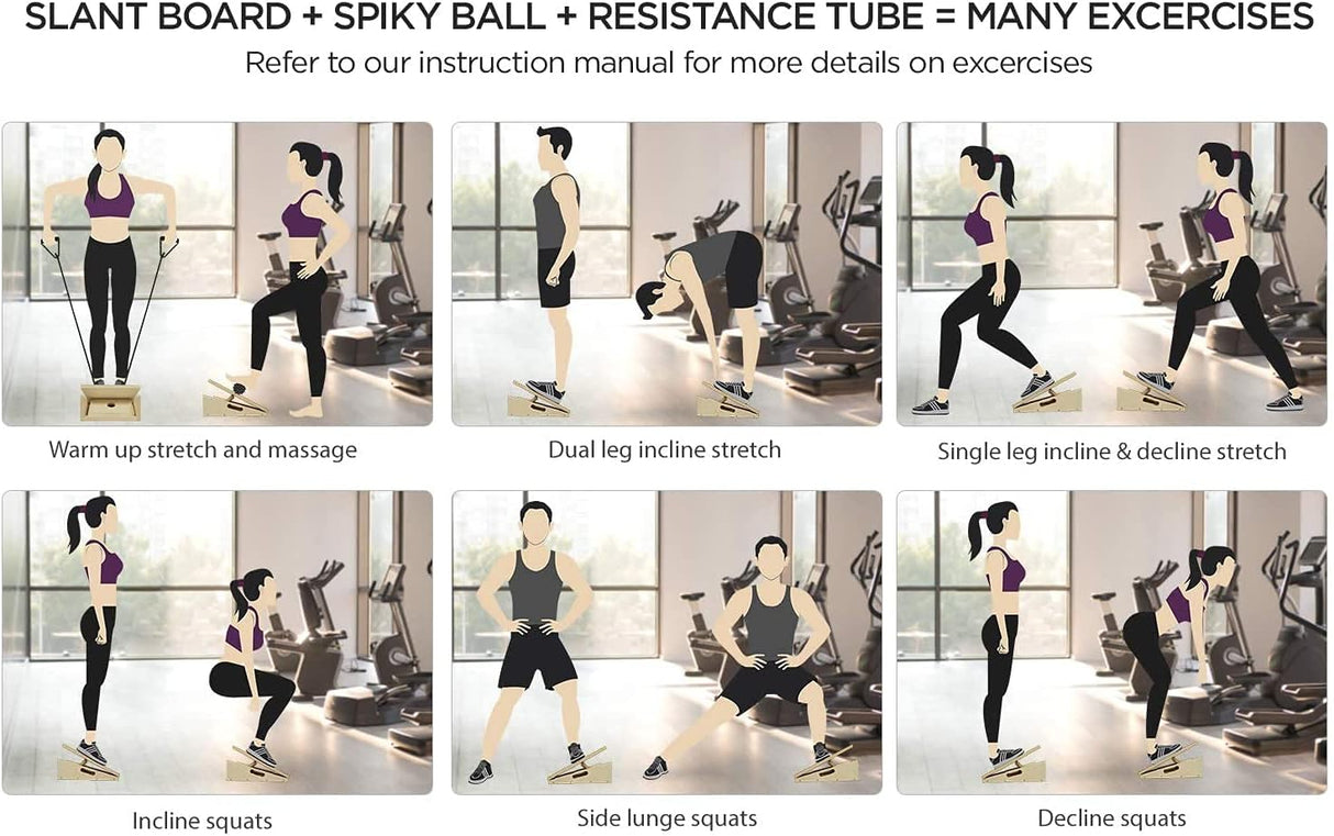 Tablero de inclinación profesional, ajustable, estiramiento de pantorrillas