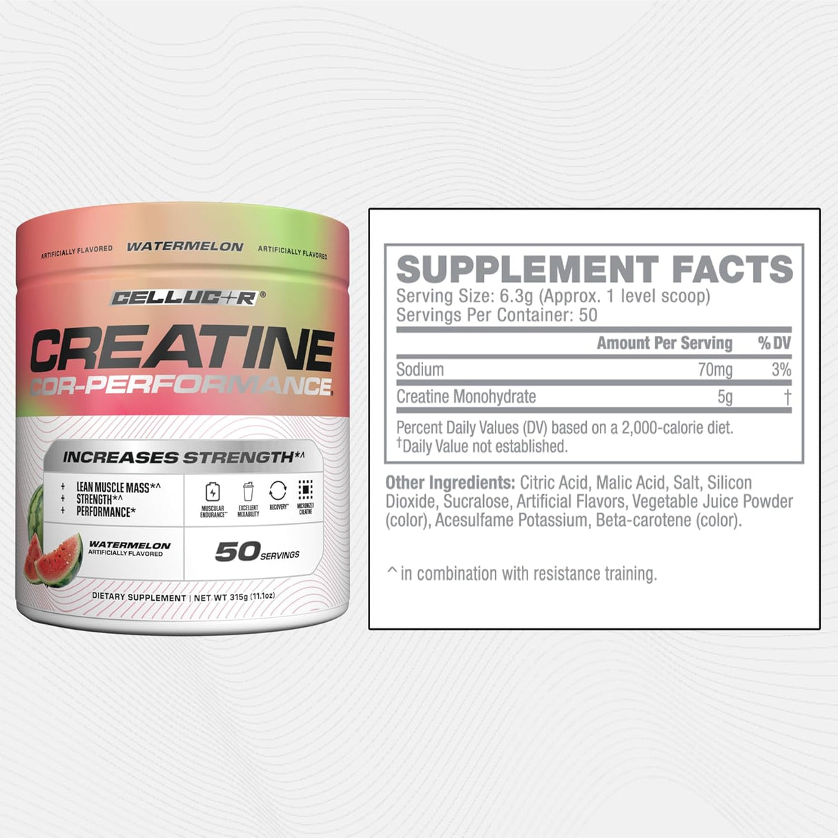 Creatina Cellucor en Polvo, Aumenta Fuerza y Resistencia, 50S