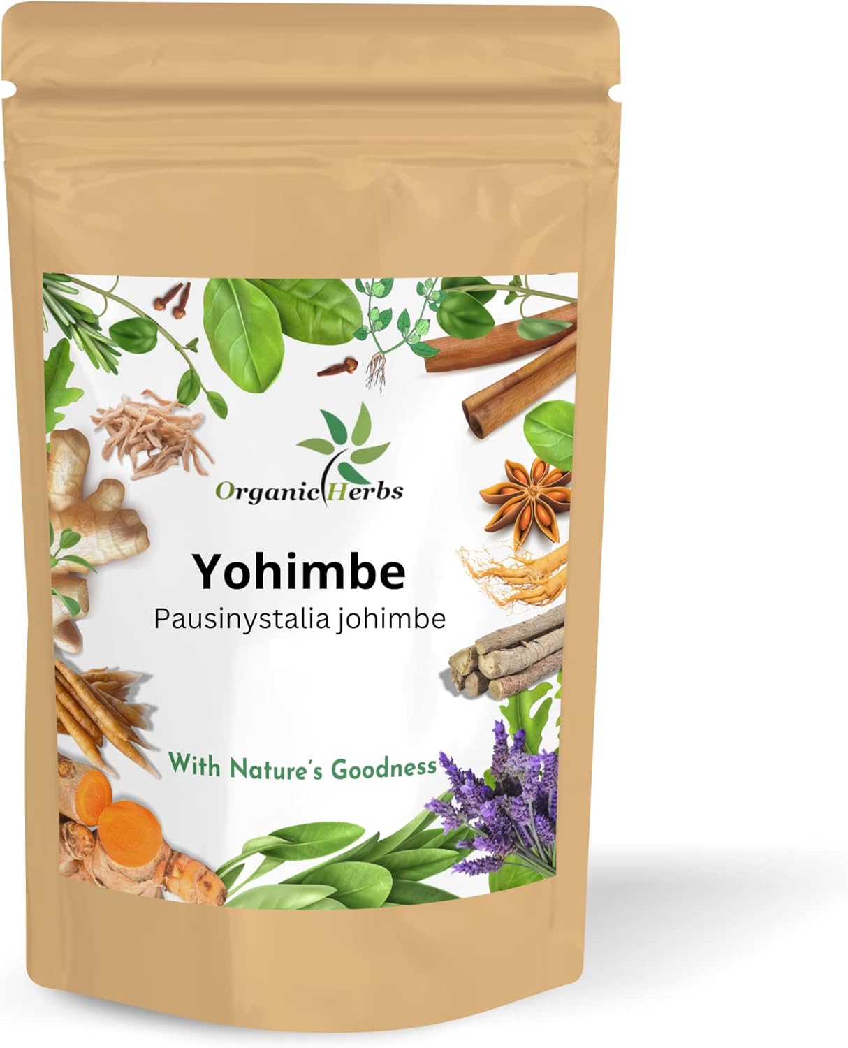 Suplemento Organic Herbs Extracto ayurvédico de Yohimbe 185g