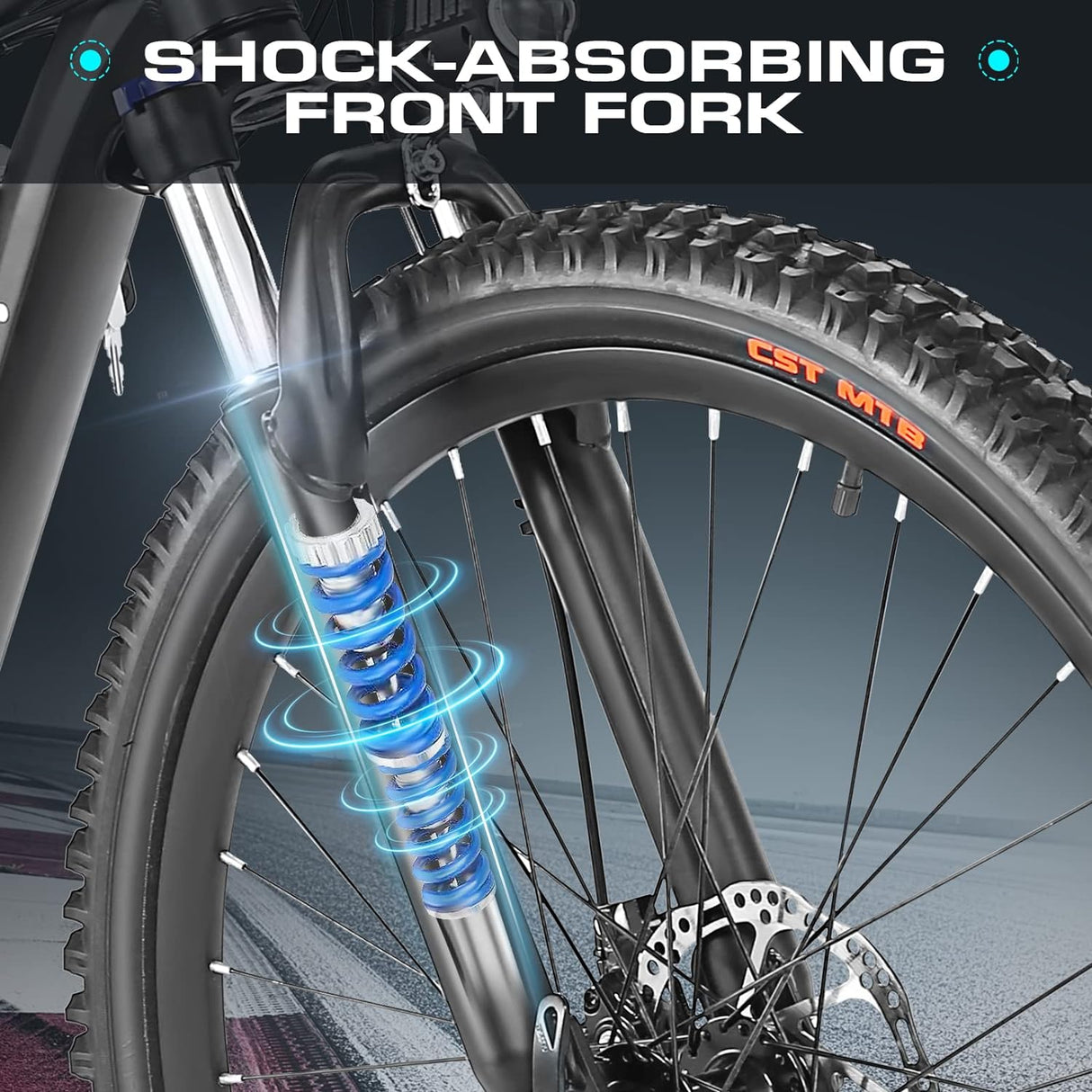 Bicicleta eléctrica ANCCHER 500W, 750W, batería 48V, 55 millas