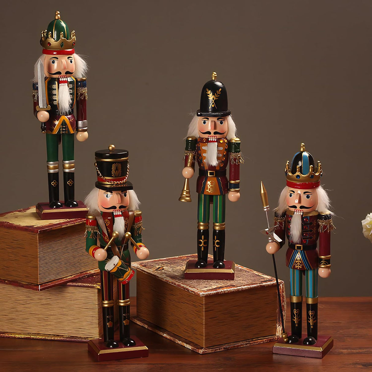 Adornos de Navidad Nutcracker de Madera 12 Pulgadas Set