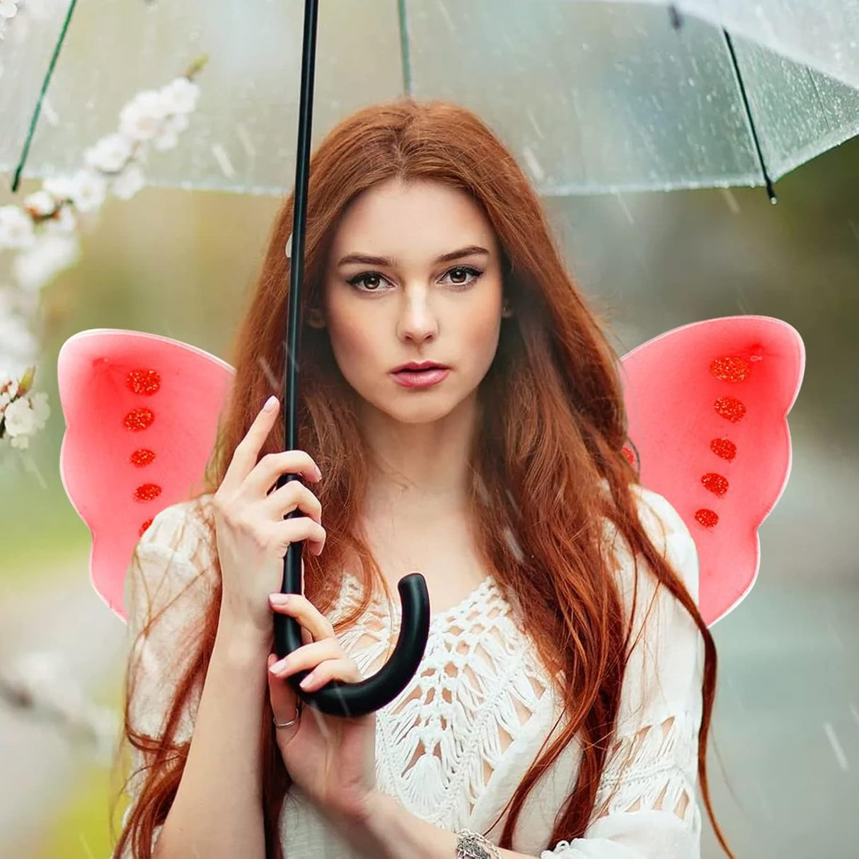 Disfraces Alas de hada de mariposa roja talla única