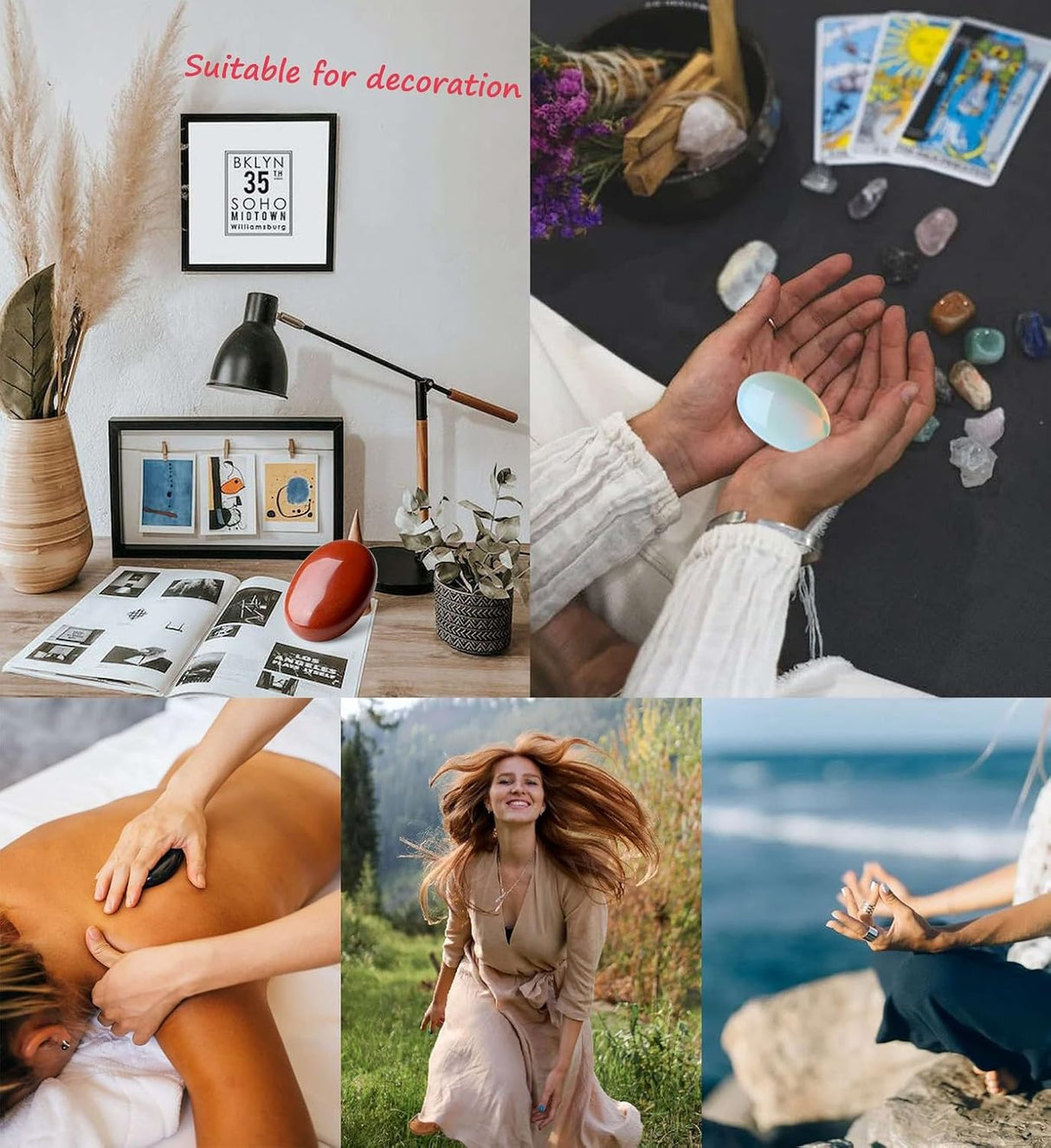 Piedra de Palma de Jaspe Rojo 2.4" - Cristales Sanadores