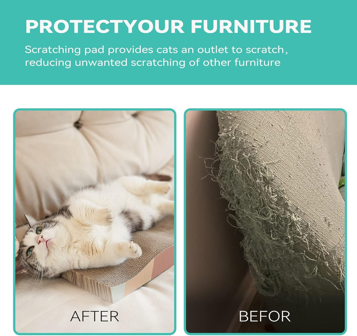 Rascador de gato para gatos de cartón 5 unidades