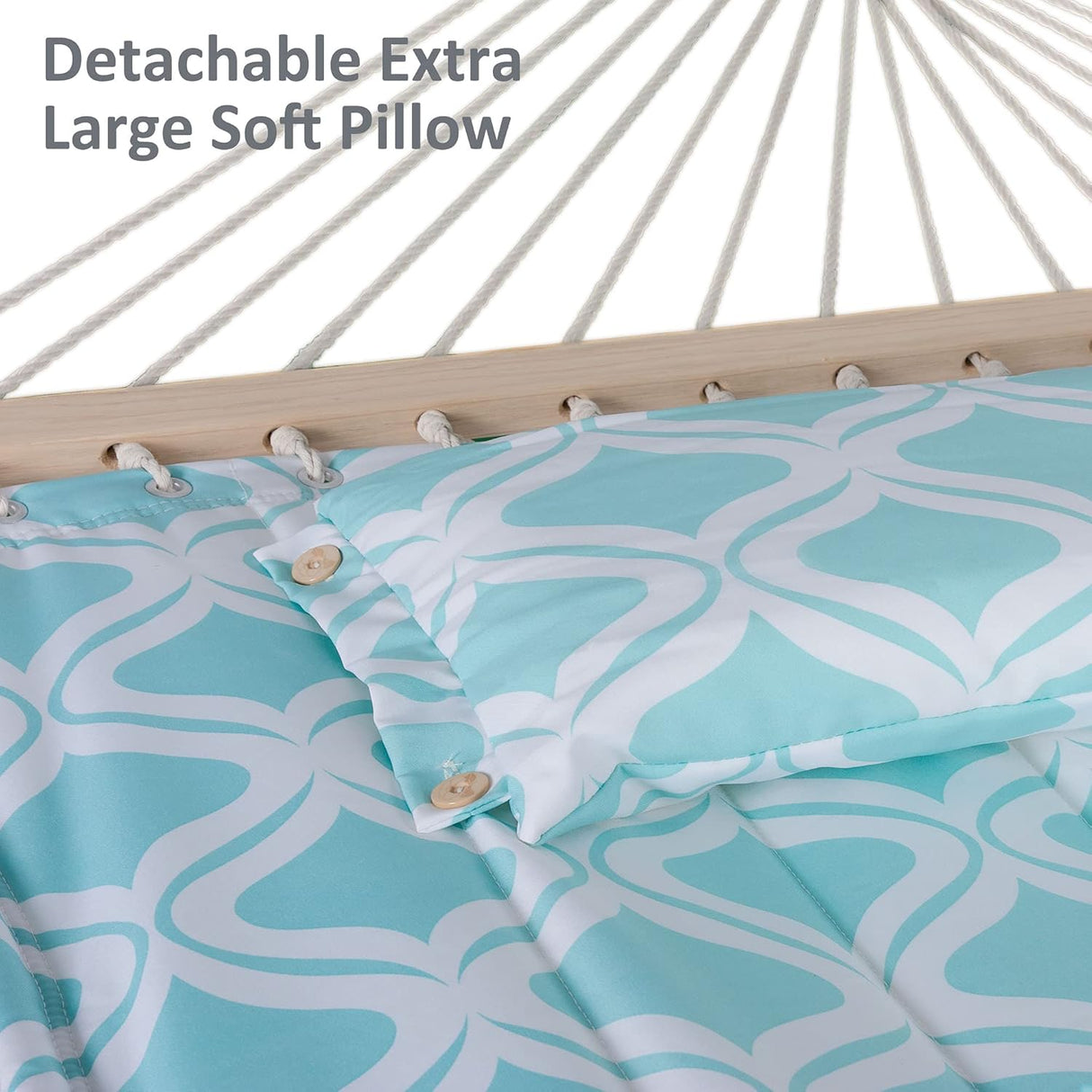 Hamaca Doble SUNCREAT con Soporte, Extra Grande, Tela Acolchada