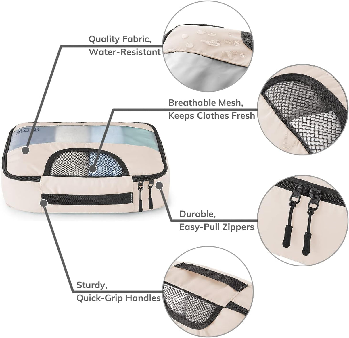 Juego de 8 cubos de embalaje para maletas