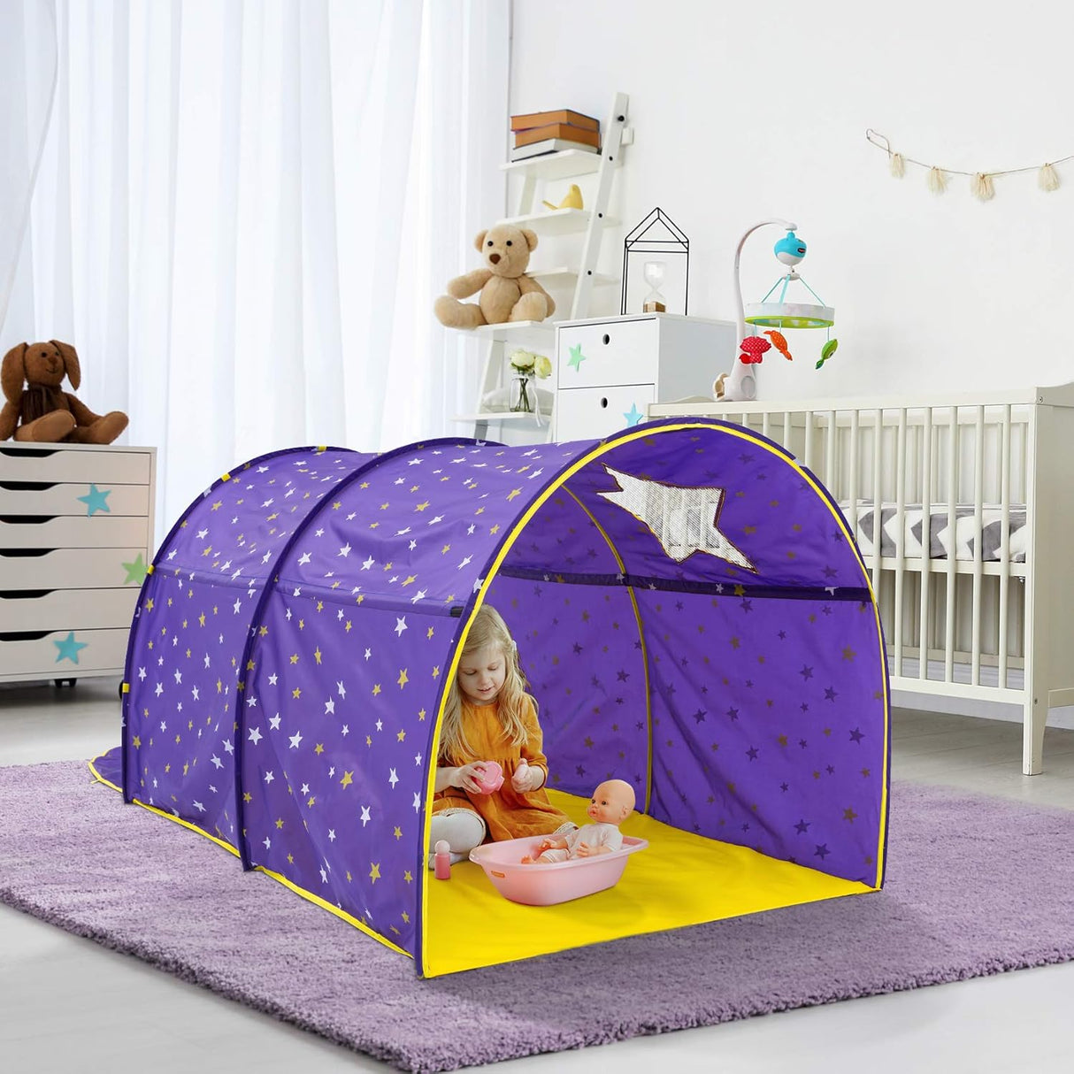 Toldo para cama de ensueño para niños Alvantor Starlight