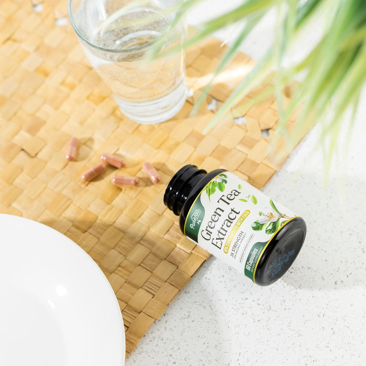 Suplemento Píldoras de extracto de té verde de 1000 mg