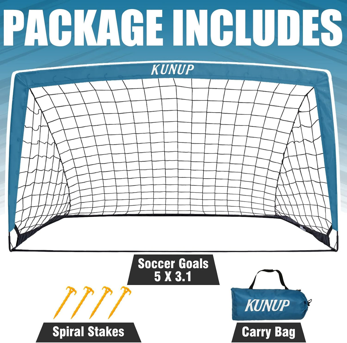 Kunup Portería de fútbol para niños para patio trasero