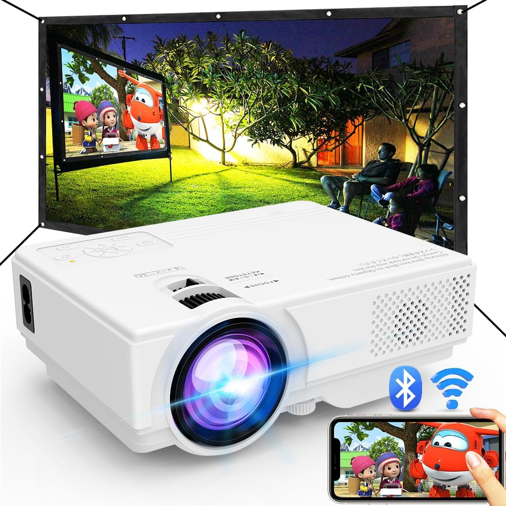 Proyector Mini WiFi y Bluetooth 1080P para Entretenimiento 2024