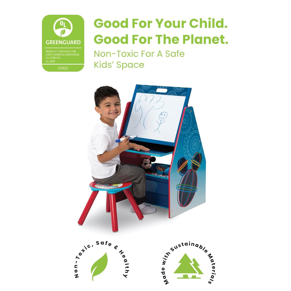 Caballete y estación de juegos para niños