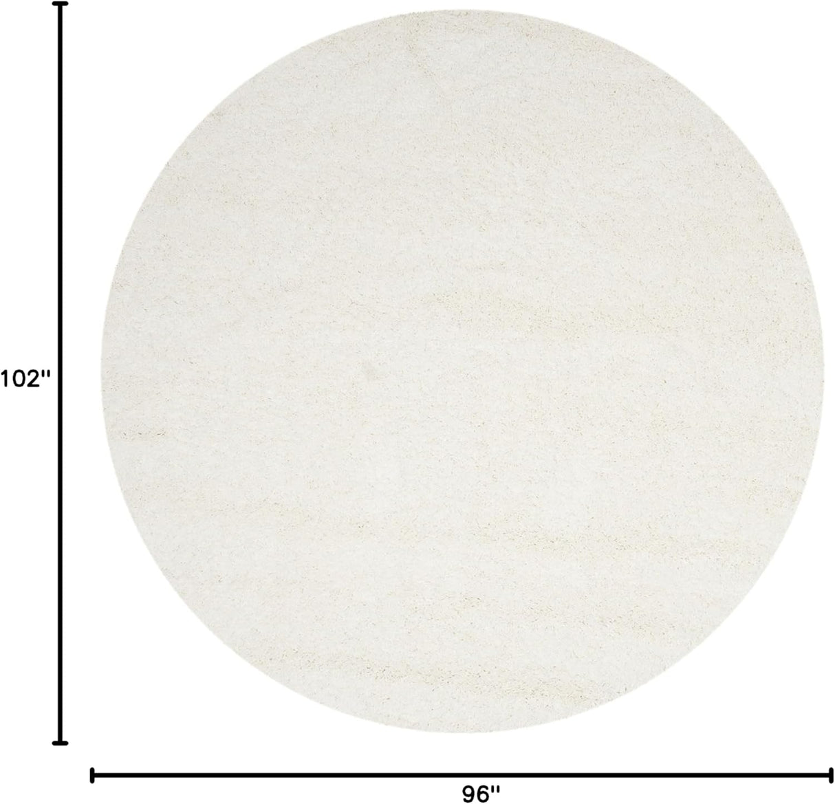 Alfombra redonda de pelo largo, fácil cuidado, modelo SG151-1010