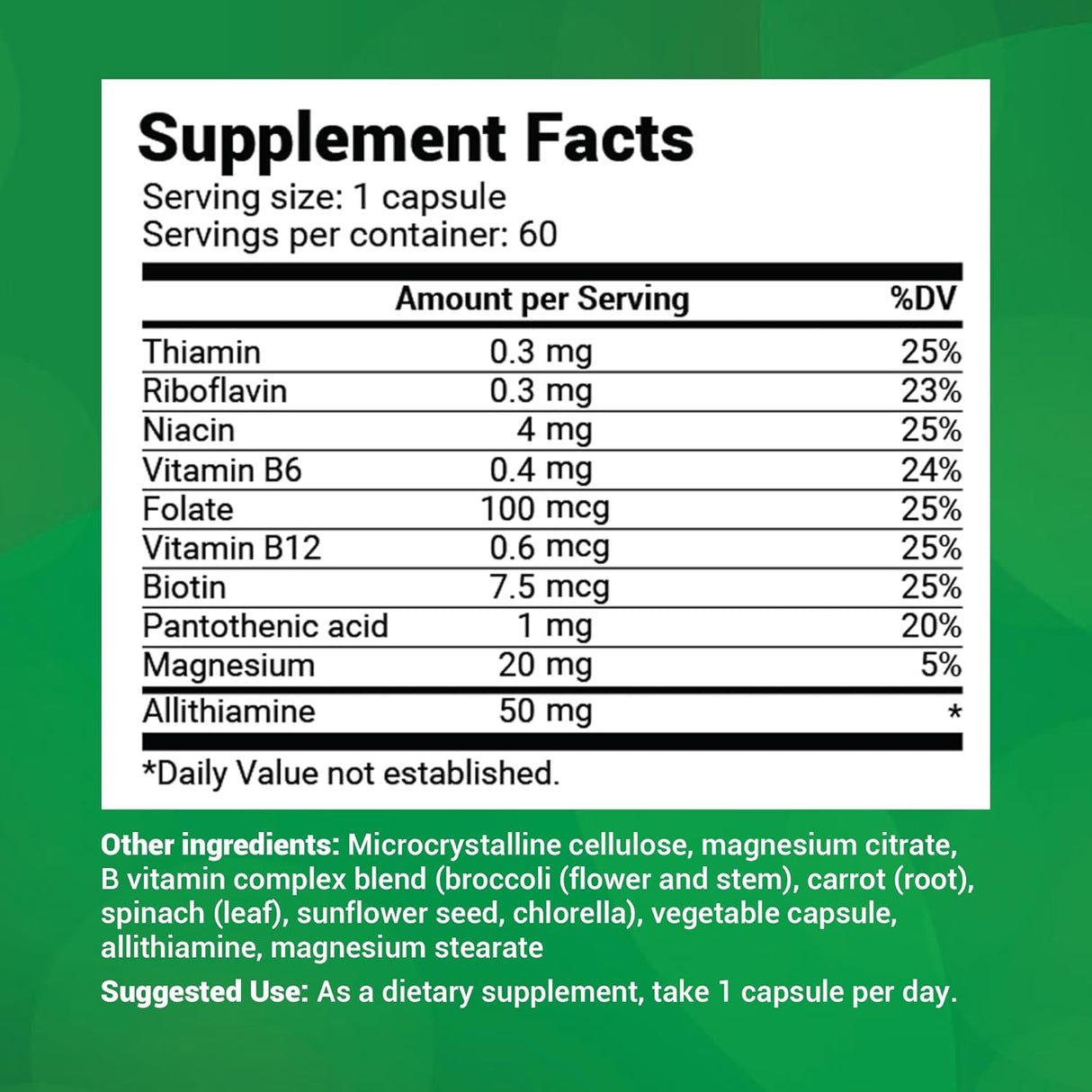 Complejo de Vitaminas B1, B6, B12 para Hombres y Mujeres