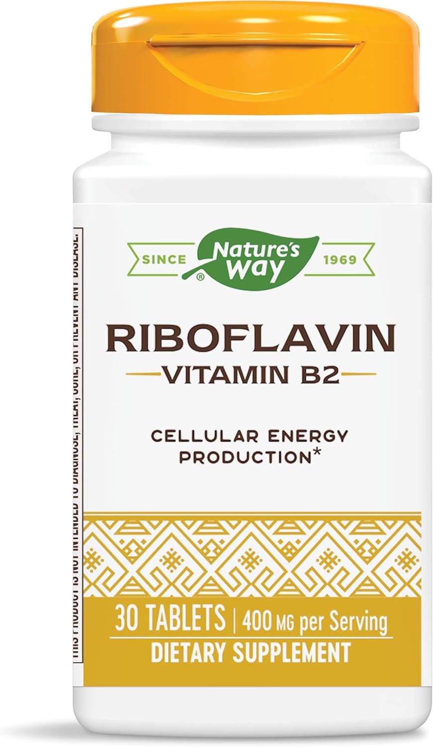 Suplemento Riboflavina enzimática terapia 30 un 400 mg