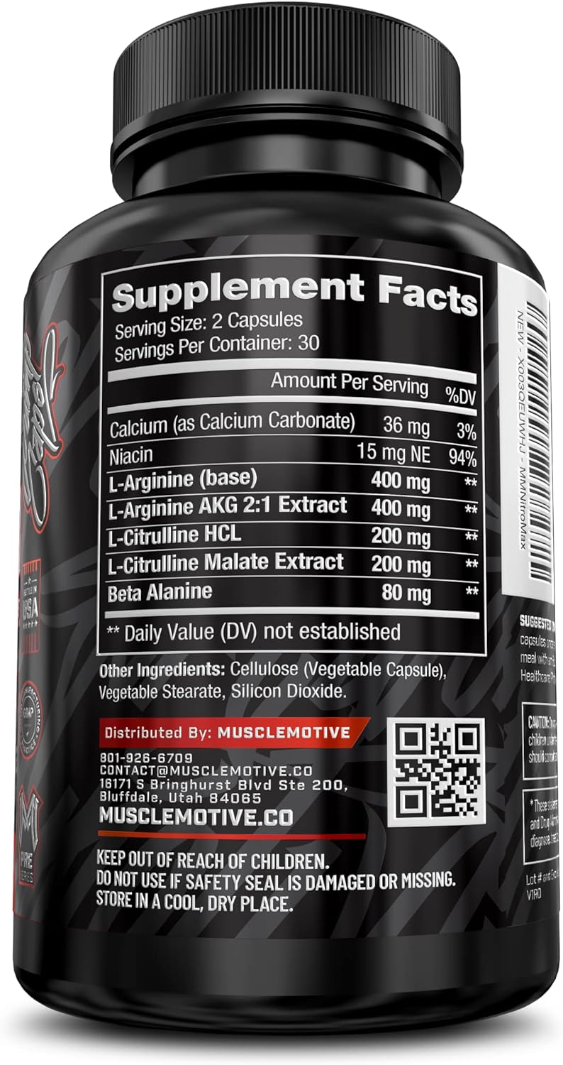 Potenciador de óxido nítrico con L-Arginina, L-Citrulina,