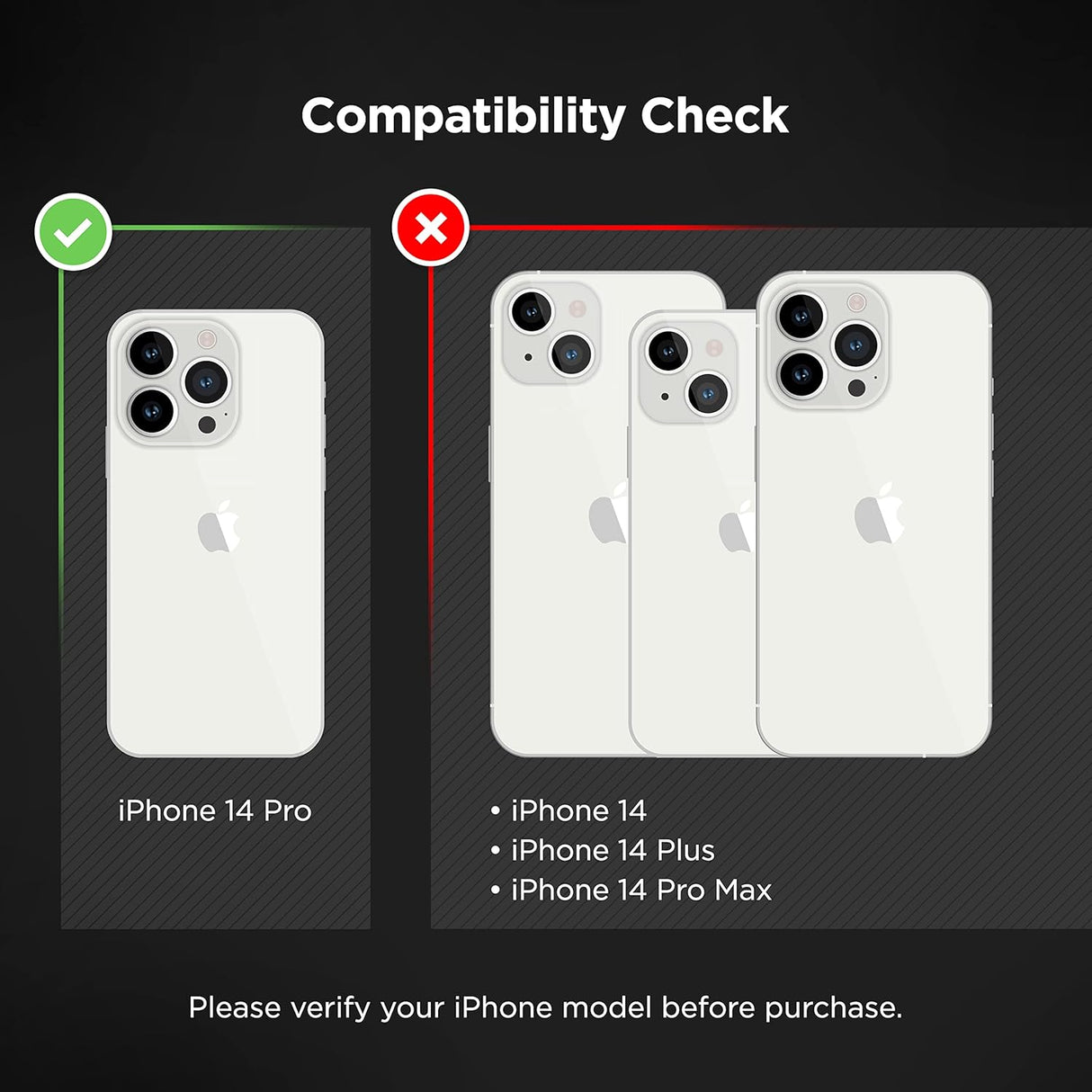 Encased DuraClip - Funda diseñada para iPhone 14 PRO con clip para cinturón y soporte (negro mate)