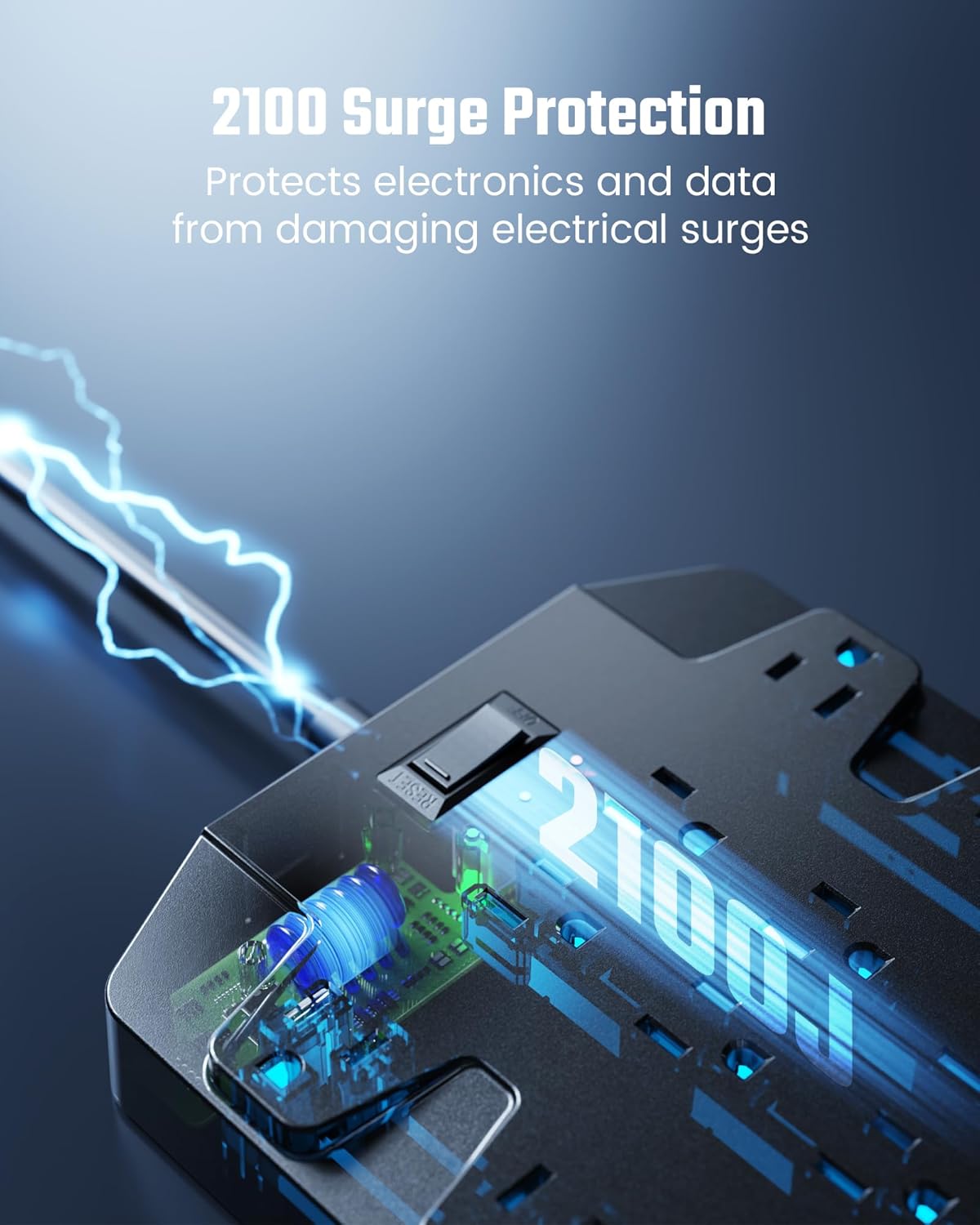 SUPERDANNY - Protector de sobretensiones con 22 tomacorrientes