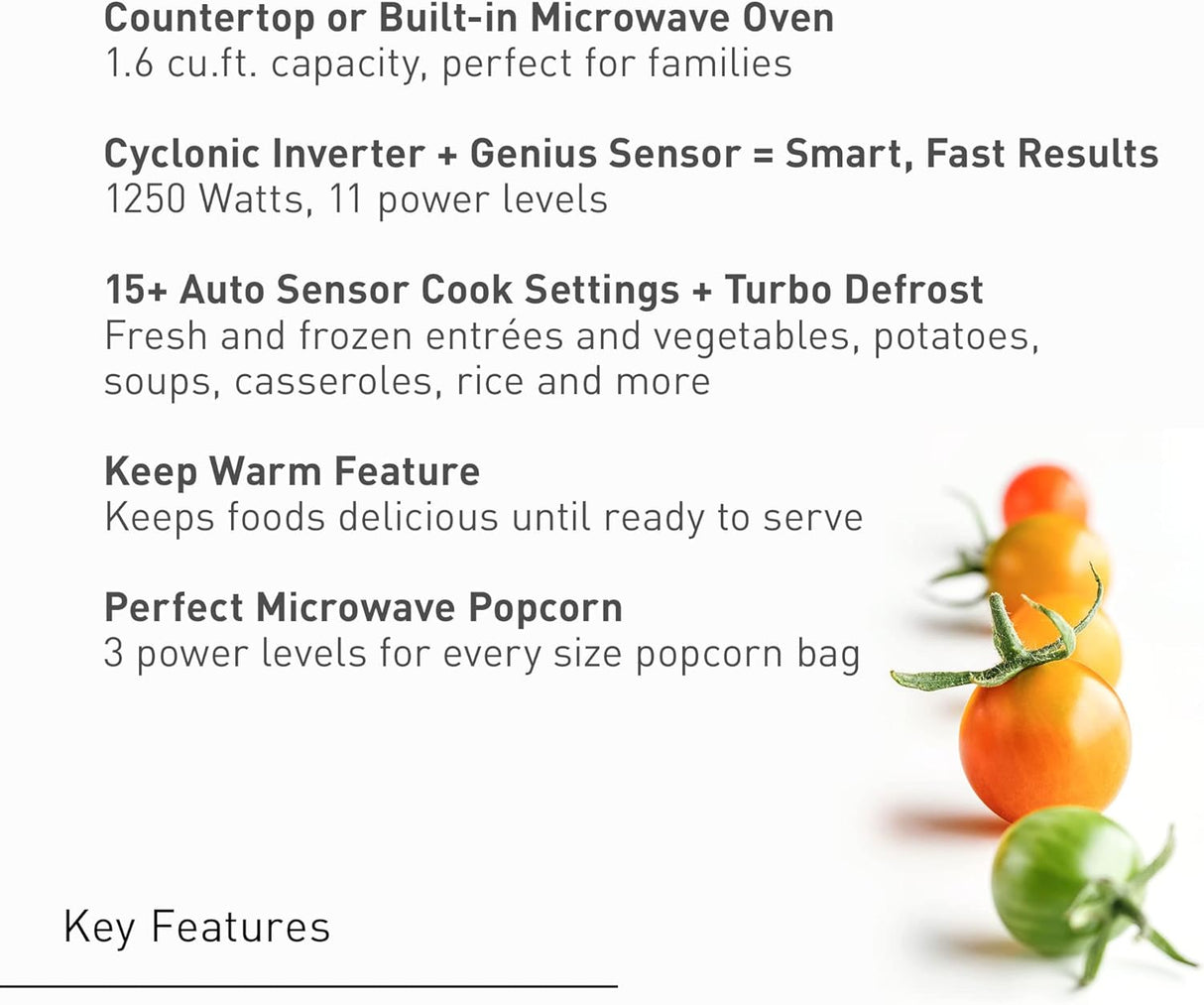 Microondas Panasonic 1.6 cu.ft 1250W con Sensor Genius NN-SN76LS