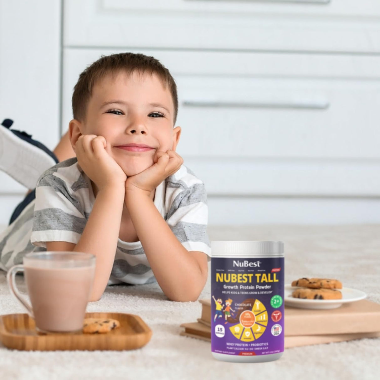 Proteína en Polvo para Niños NuBest - Probioticos y Vitaminas