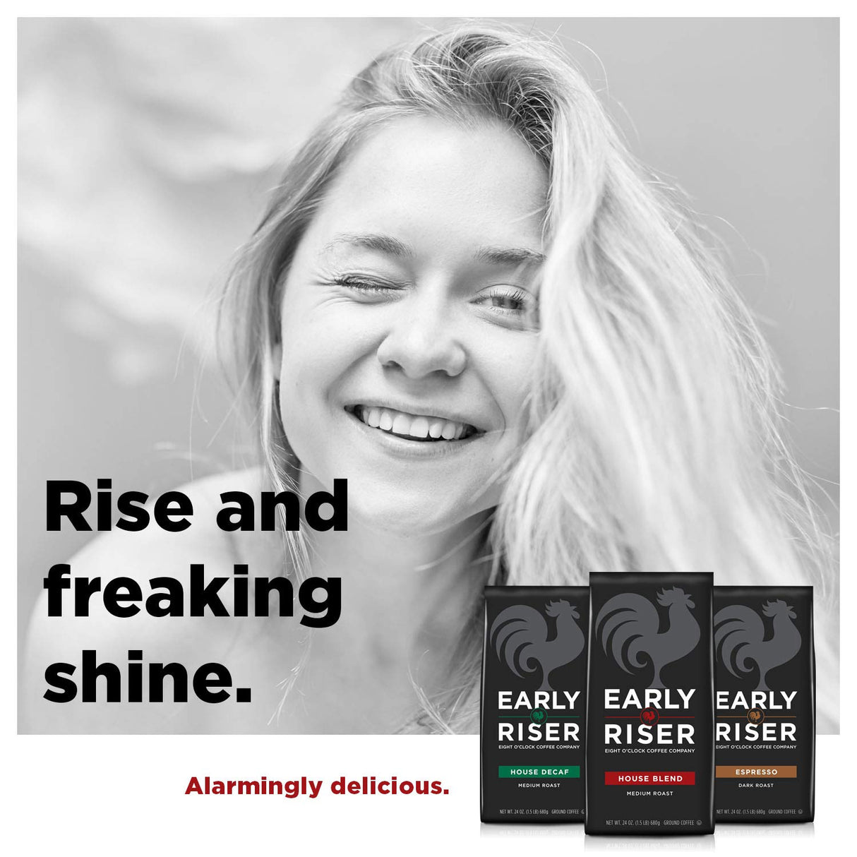 Café Molido Descafeinado Early Riser, 22 Onzas, Sabor Suave