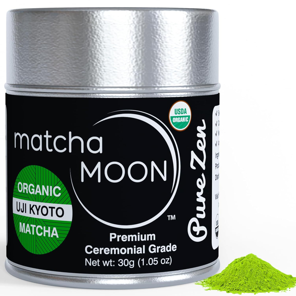 Matcha Moon Pure Zen - Matcha Orgánico Ceremonial 30g Tin