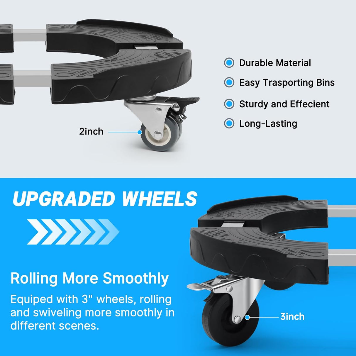 Dolly para Basura W B D, Ajustable 15-19 con Ruedas 3