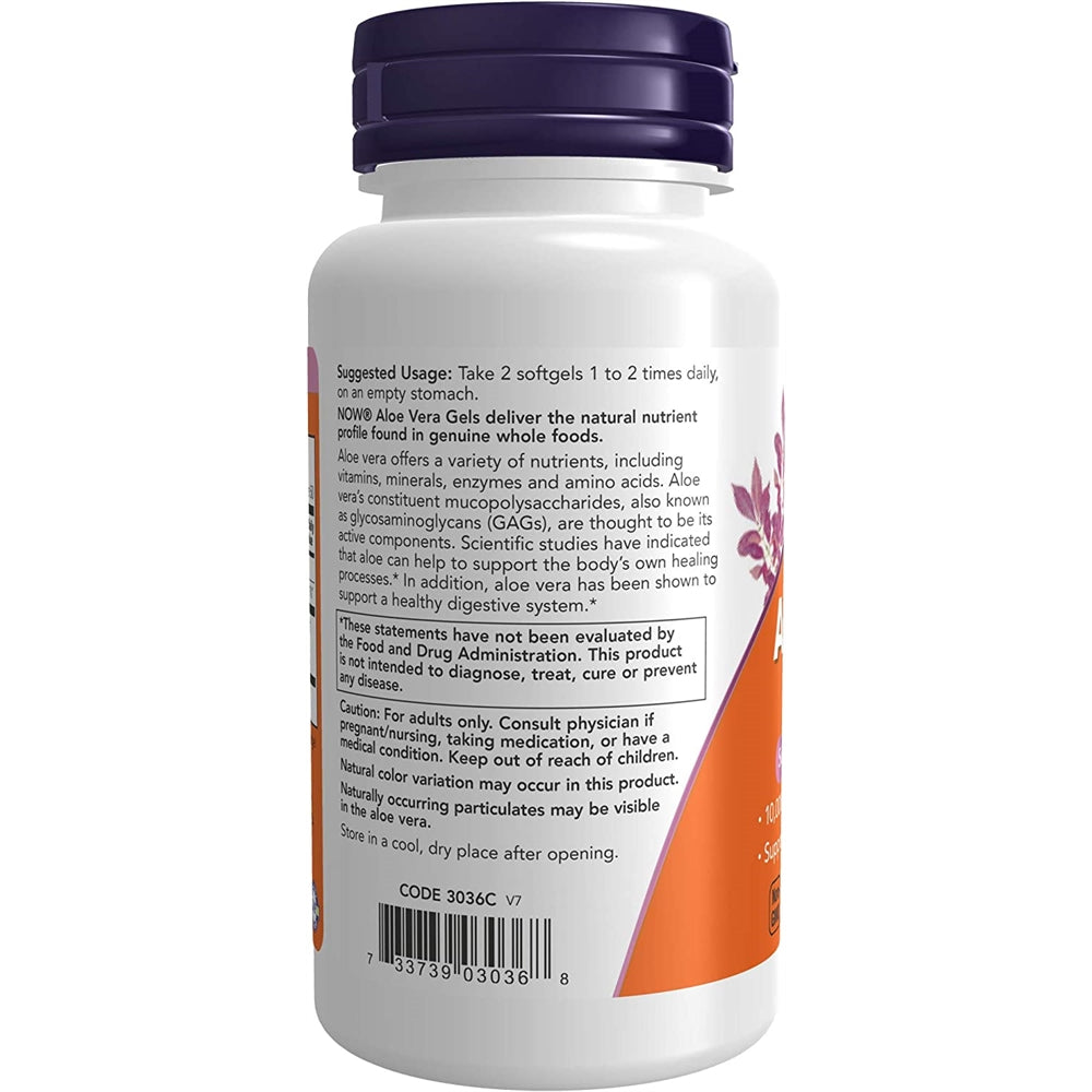 Suplementos Alimenticio gel de Aloe vera 100 capsulas