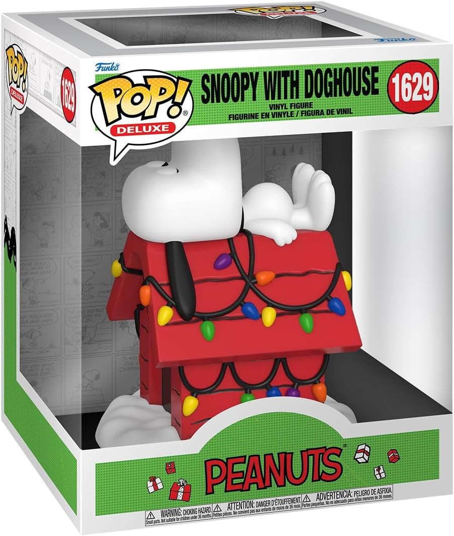Funko Pop! Deluxe: Snoopy con Perrohaus - Navidad Charlie Brown