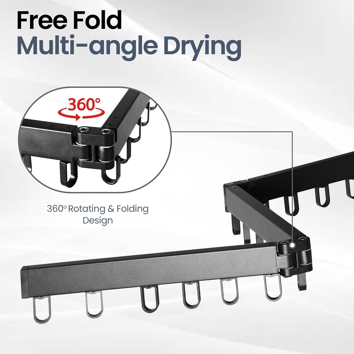 Tendedero Plegable de Pared - Tri-Fold Expandible y Retráctil