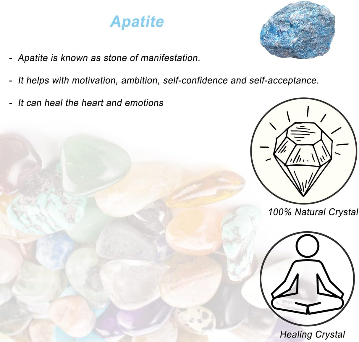 Cristales de Apatita Naturales para Sanación y Decoración