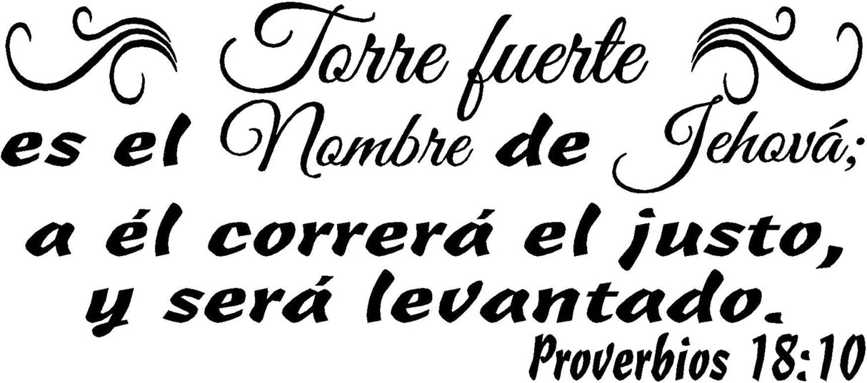 Vinilos decorativos Torre Fuerte de Jehová, Proverbios 18:10
