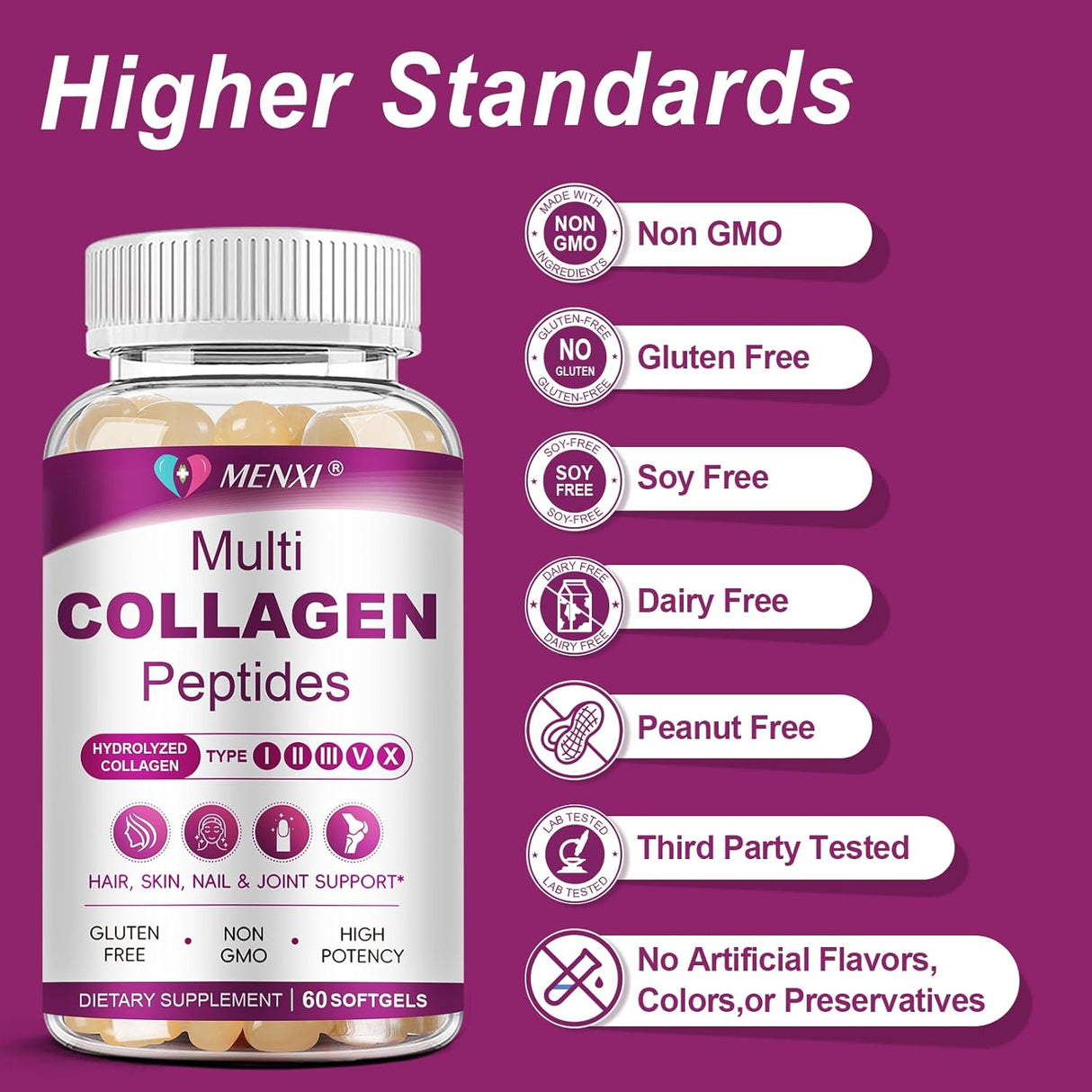 Colágeno en Softgels para Mujeres y Hombres - Hidrolizado 240