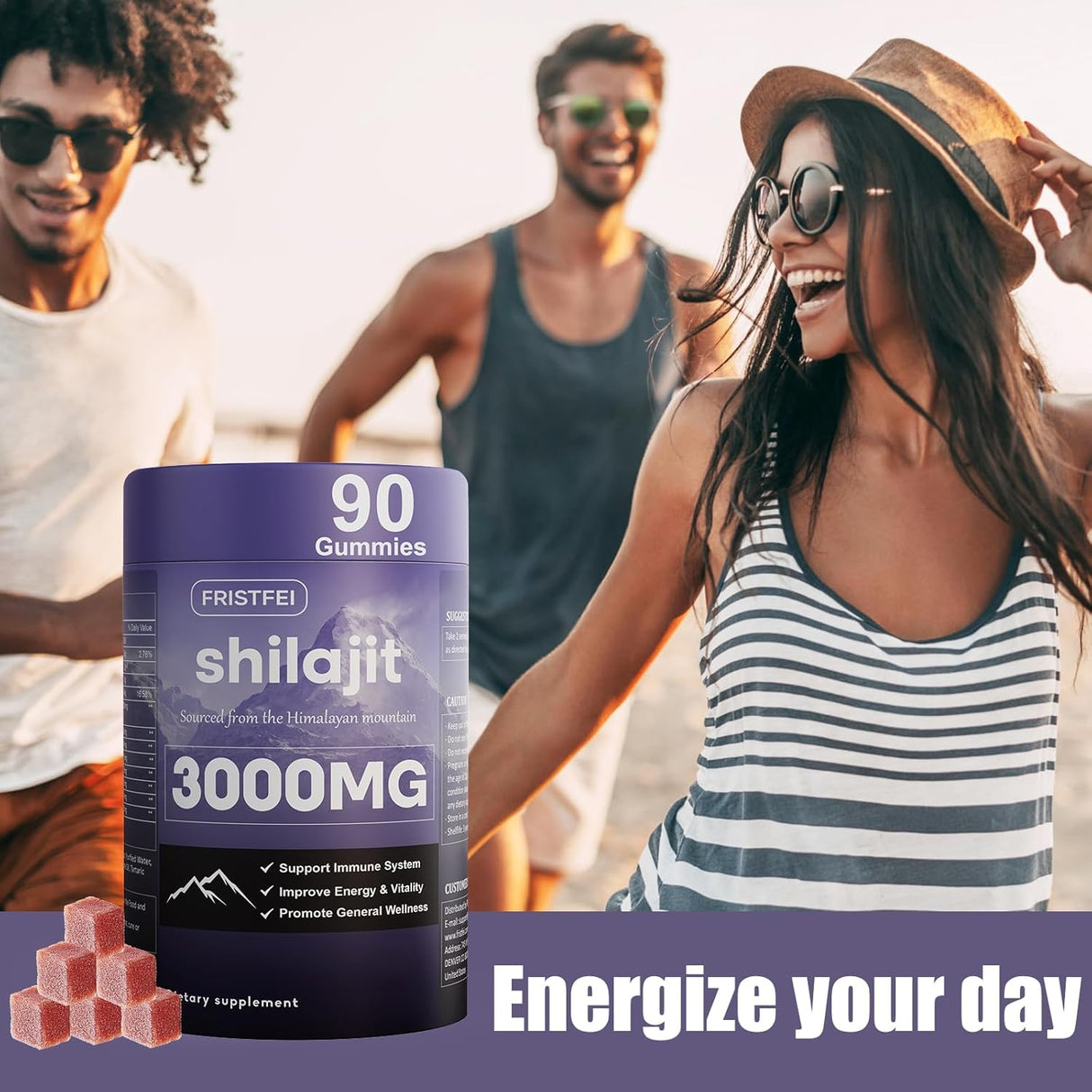 Gomitas de Shilajit Himalaya Naturales Orgánicas 90u