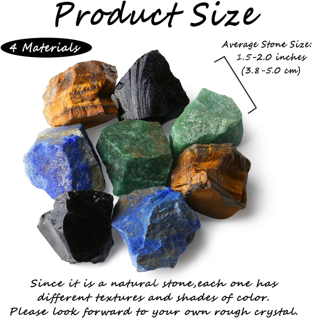 Cristales crudos de obsidiana de aventurina verde ojo de tigre