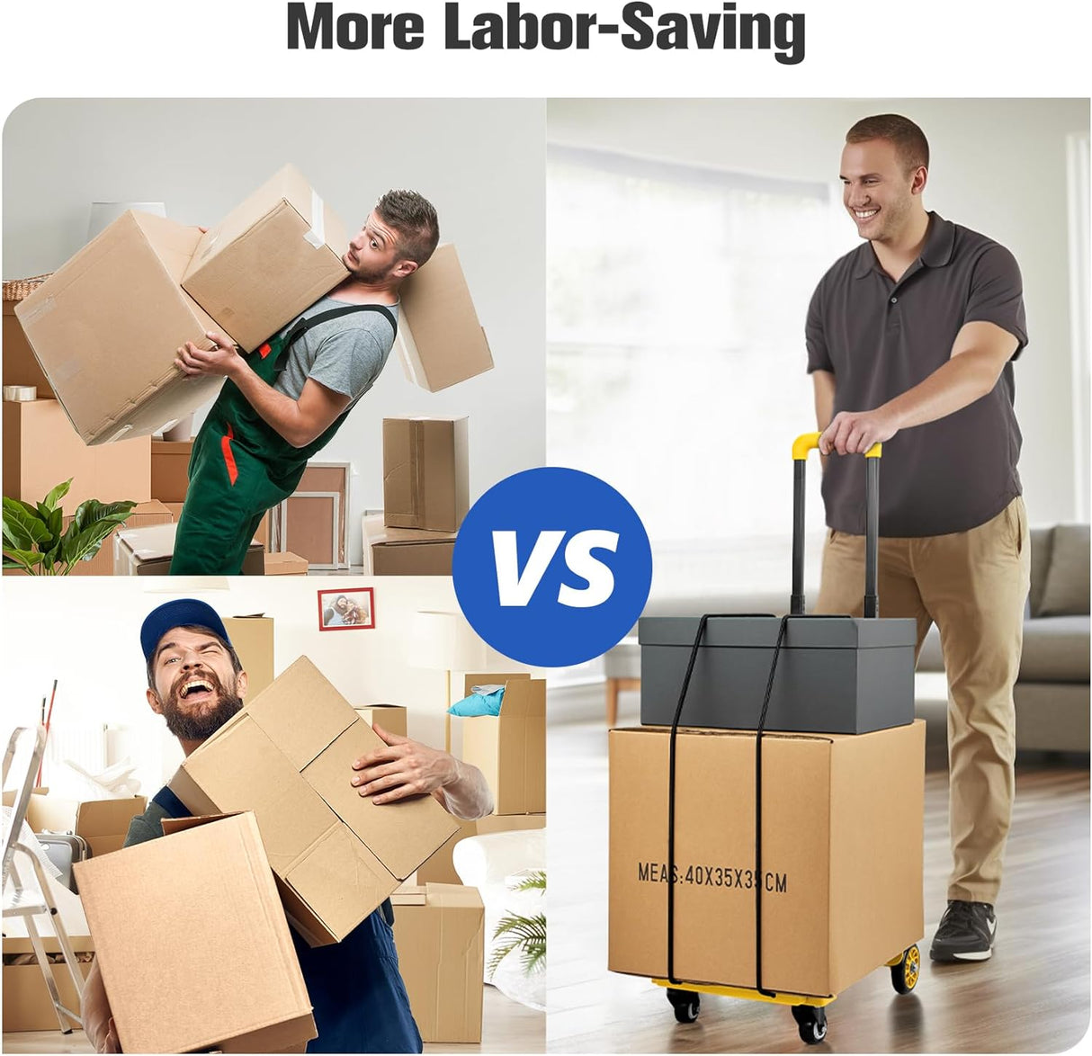 Carretilla Plegable KEDSUM 290 lbs, Liviana y Resistente, Modelo 2023