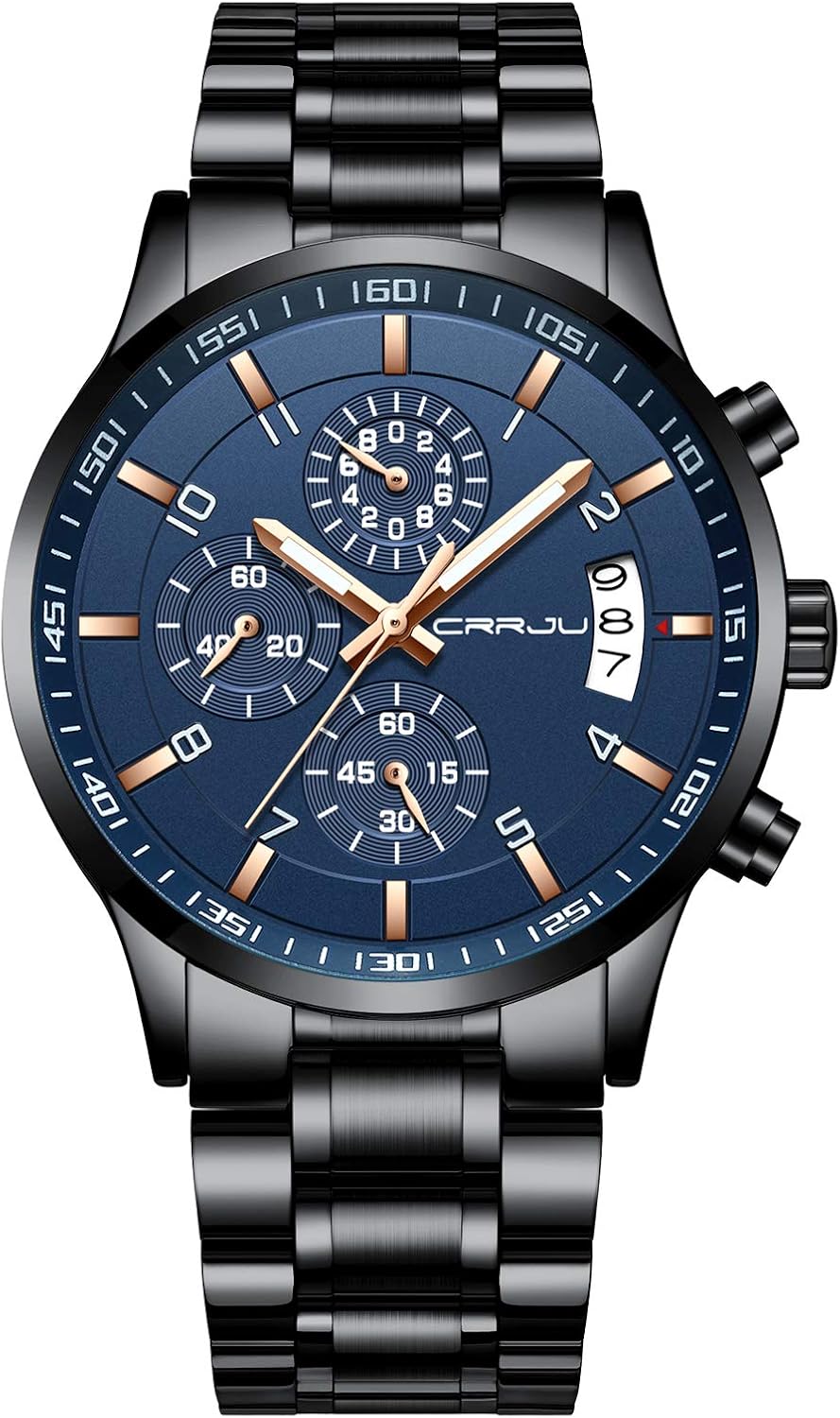 Reloj resistente al agua negro CJ2214BK-RS CRRJU