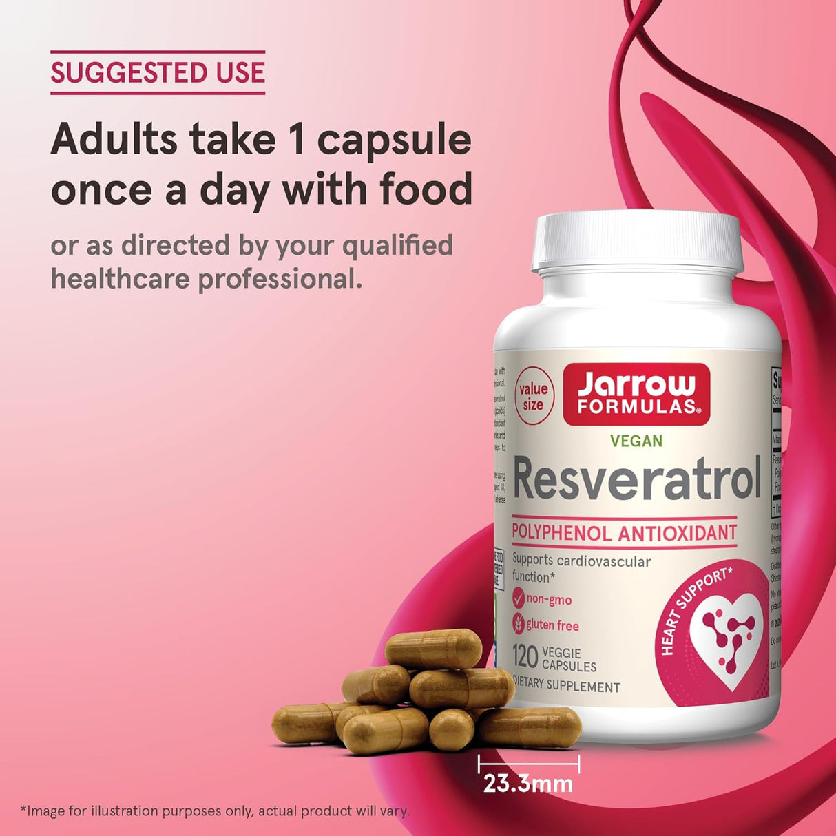 Suplemento Jarrow Resveratrol 100 mg - 120 cápsulas vegetal