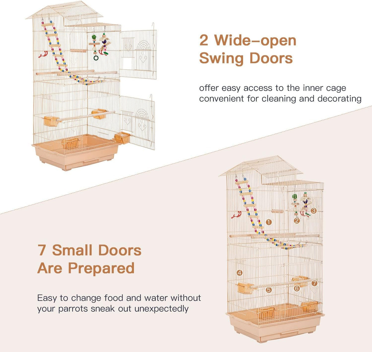 Jaula de vuelo grande para cacatúas canarios BestPet