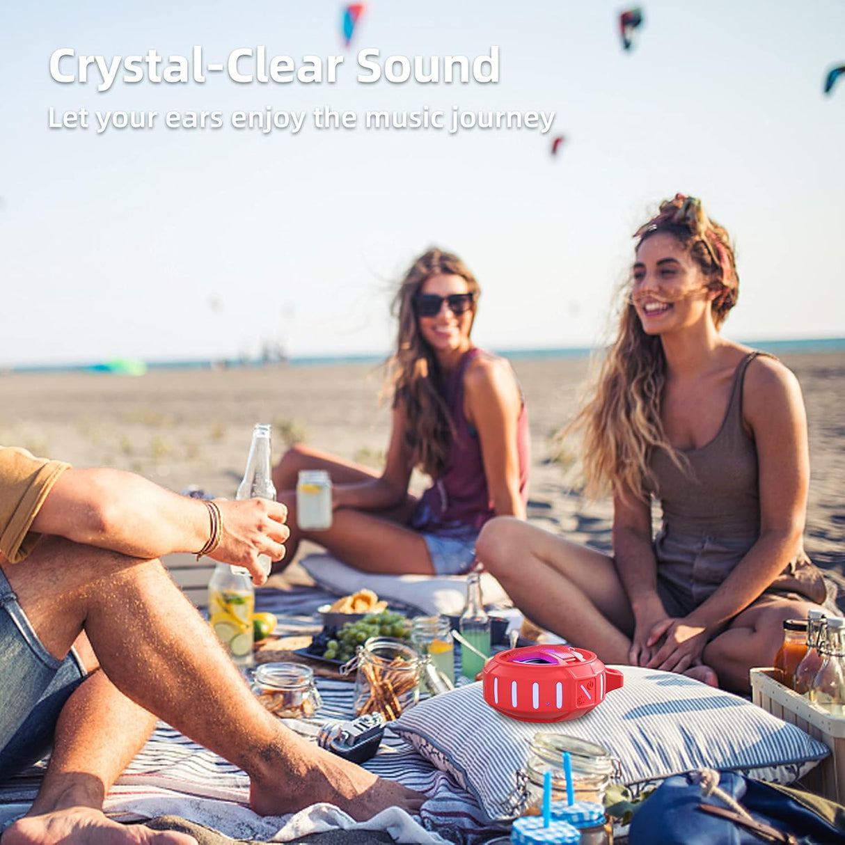Altavoz Bluetooth de Ducha IPX7 Estéreo y Luz LED