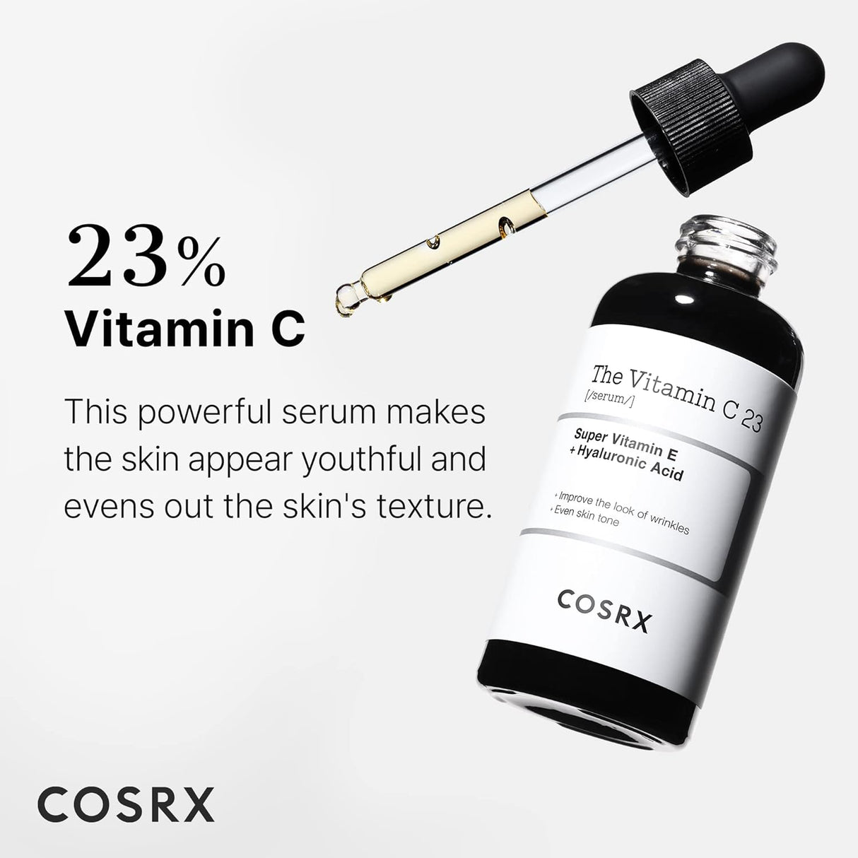 Sérum Facial de Vitamina C y E con Ácido Hialurónico, Antiedad