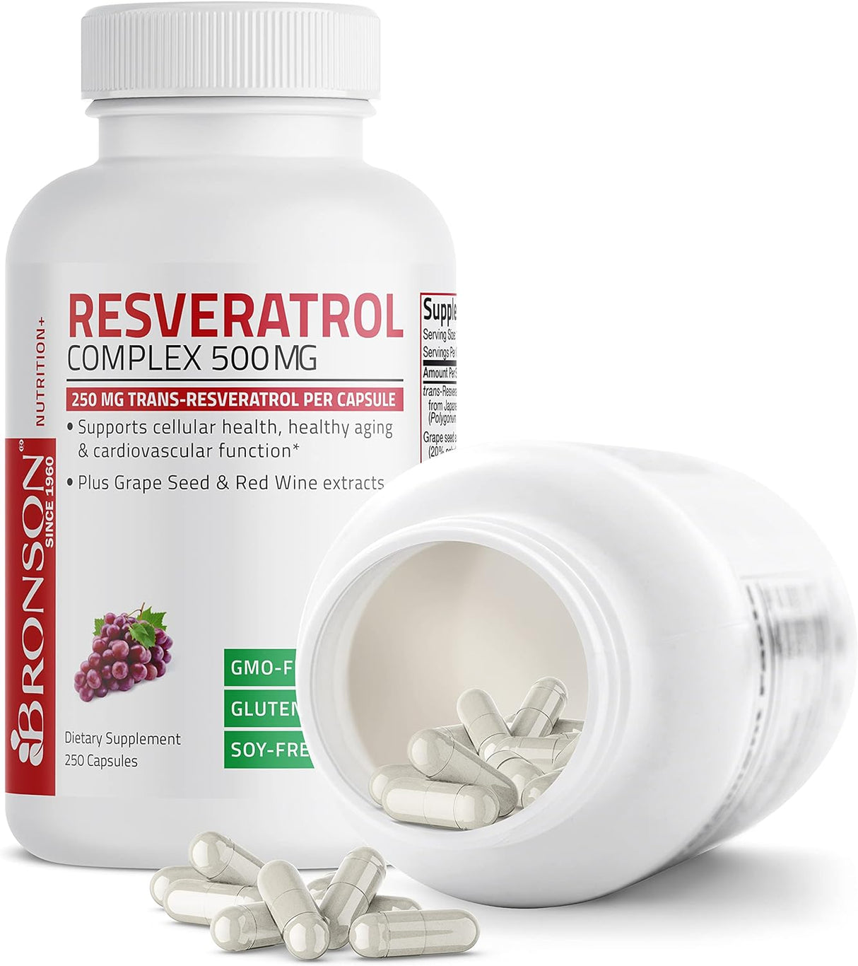 Suplemento Bronson Resveratrol 500 Complex Standardized